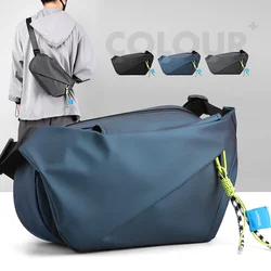 Men Shoulder Chest Bag Nylon Waterproof Outdoor Sport Running Cycling Belt Bag Large Capacity Travel Phone Pouch Messenger Bag