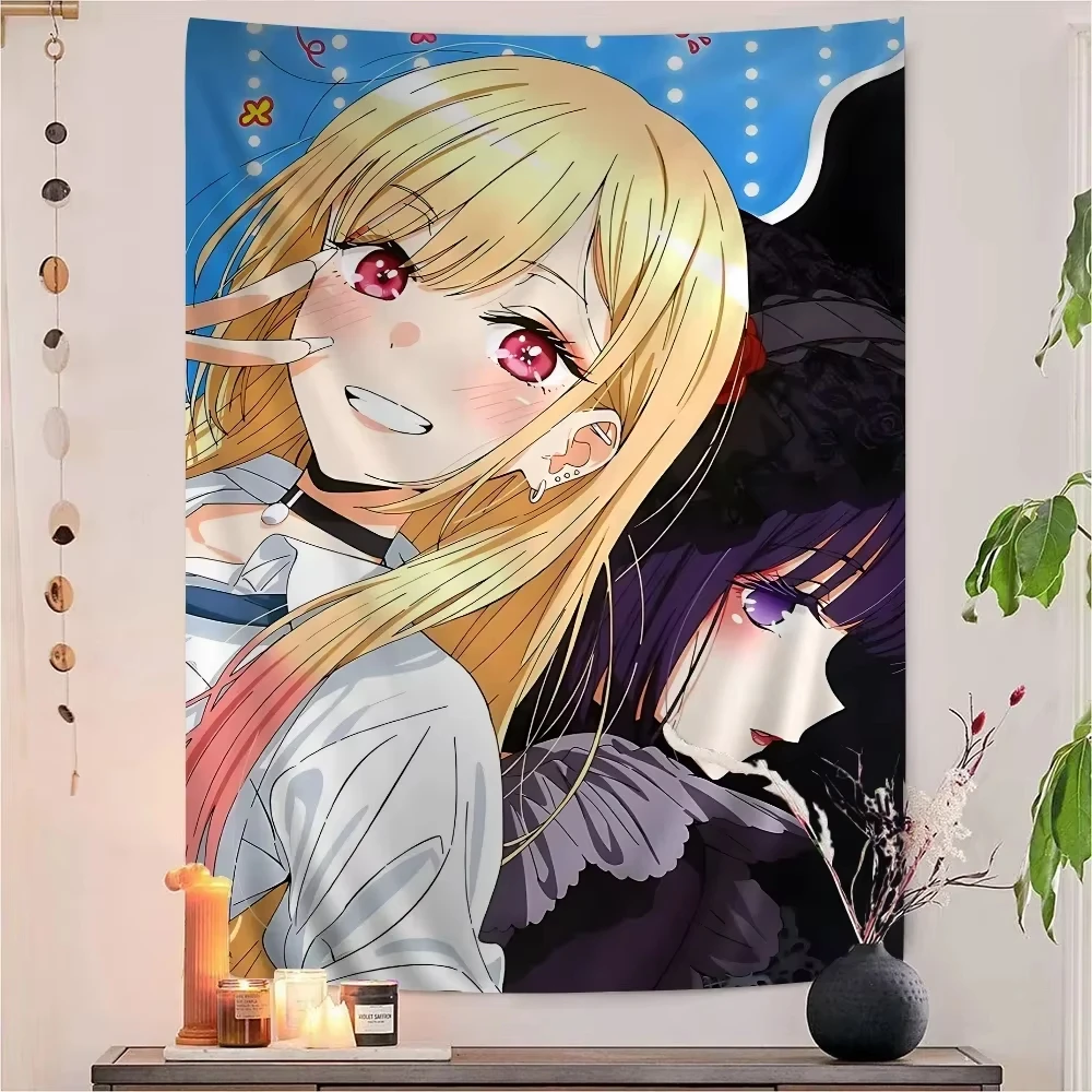 VIKAMA Blonde Lolita Tapestry, Durable Polyester Wall Hanging, Decorative Background for Cosplay Photography