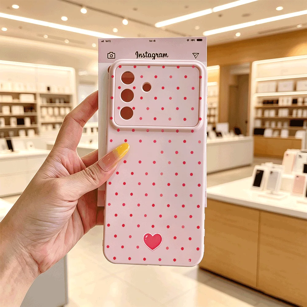 Red Dots Heart Shockproof Soft TPU Back Case For Samsung A56 A54 A50 A36 A20 A16 A14 A12 A10 A06 A04 Anti Drop Cover