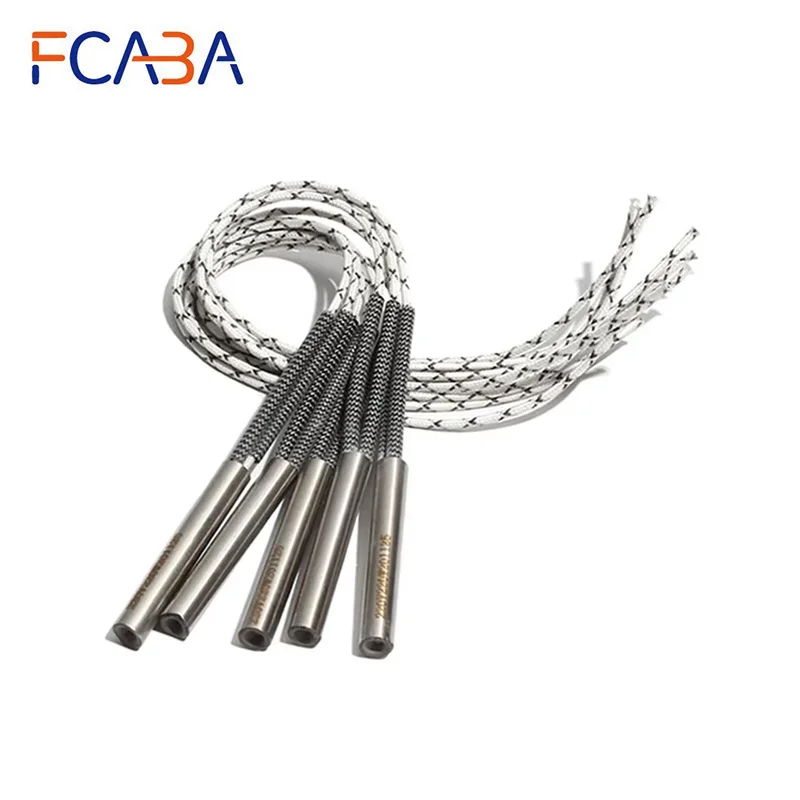 FCABA 5PCS 10mm 98~115mm 316SUS Single Head Dual Heating Tube 110V/220V/380V 400W/420W/450W/470W Cartridge Heater Element