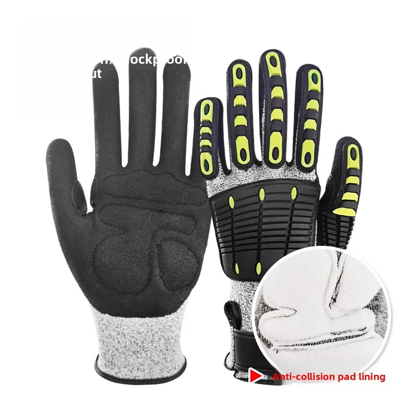 Professional Mechanical Anti-cut Wear-resistant Shock-proof Anti-collision Gloves Anti-tie and Stab-proof Oil Mining Drilling