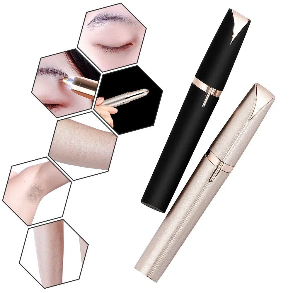 Tondeuse à sourcils électrique, extenseur éclairé par LED, élimine le visage redondant, épilateur de sourcils, rasoir à sourcils, extenseur indolore