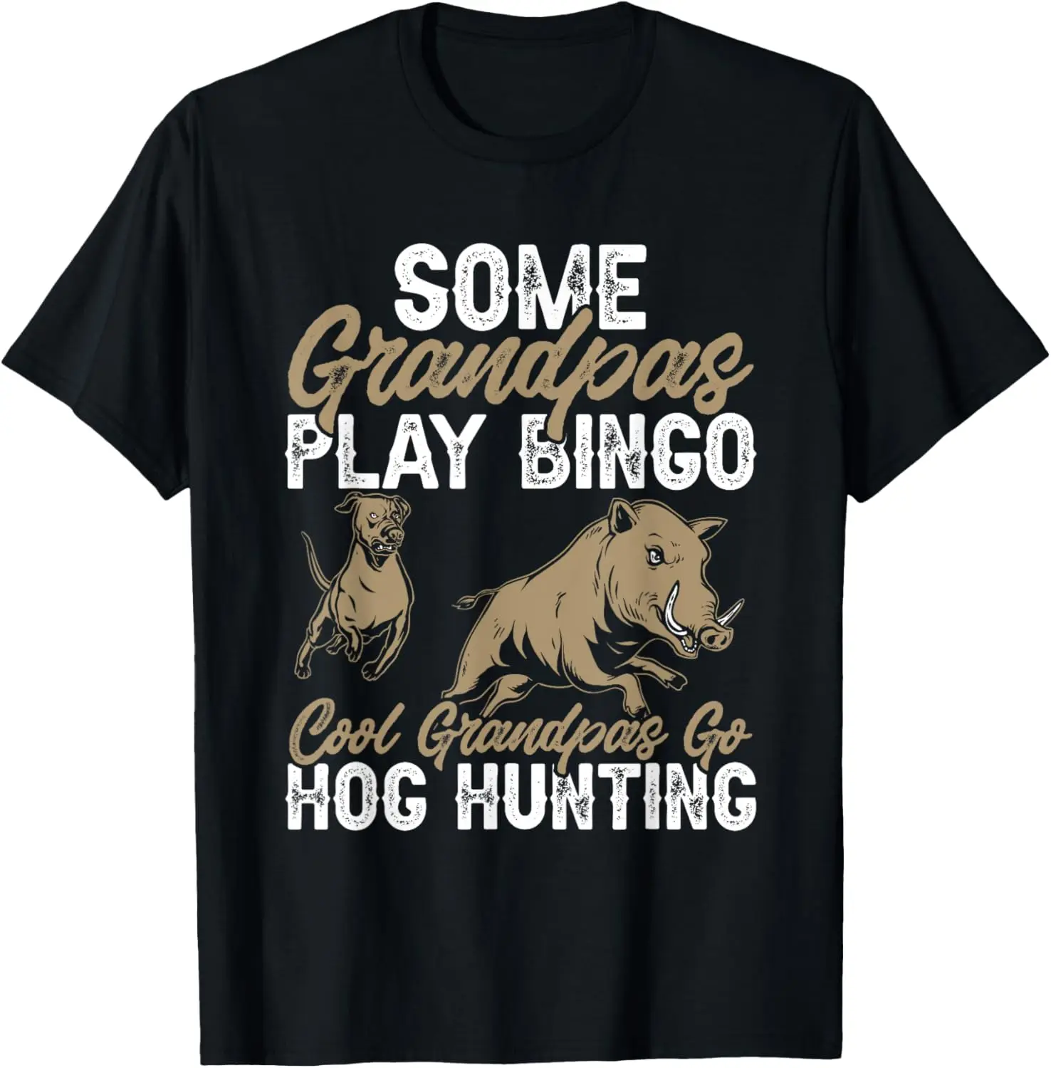 Wild Hog Hunting Dad Grandpa Boar Hunting T-Shirt