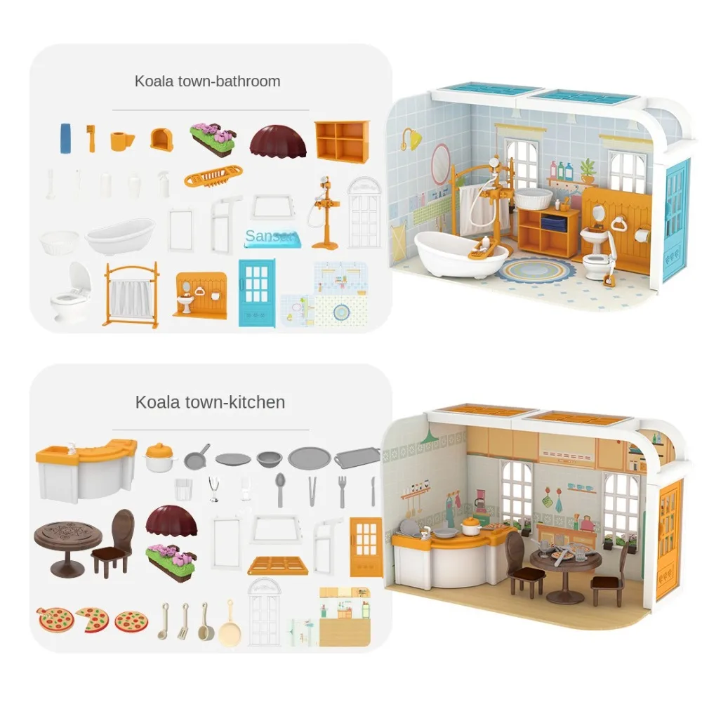 キッチン-ドールハウス家具-ミニチュアシーンモデル-ミニチュアアイテム-ドールハウスアクセサリー-家具アクセサリー