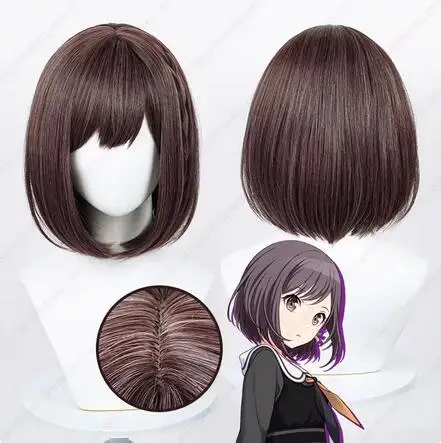 

Anime Shinonome Ena Cosplay Wig Women 33cm Brown bobo Wigs Heat Resistant Perucas Synthetic Hair