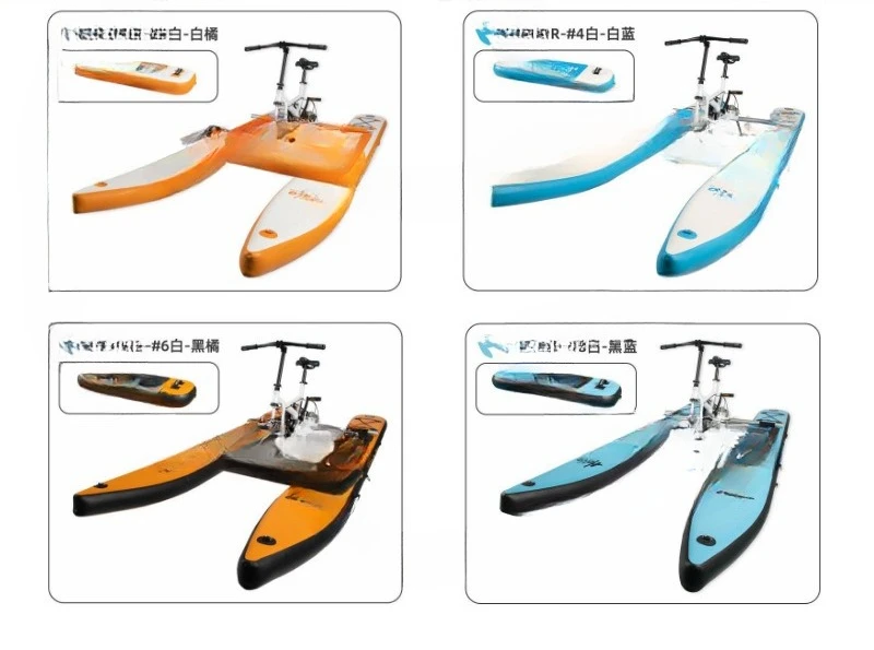 Water bicycle, inflatable pvc pontoon single water bicycle scenic spot sightseeing