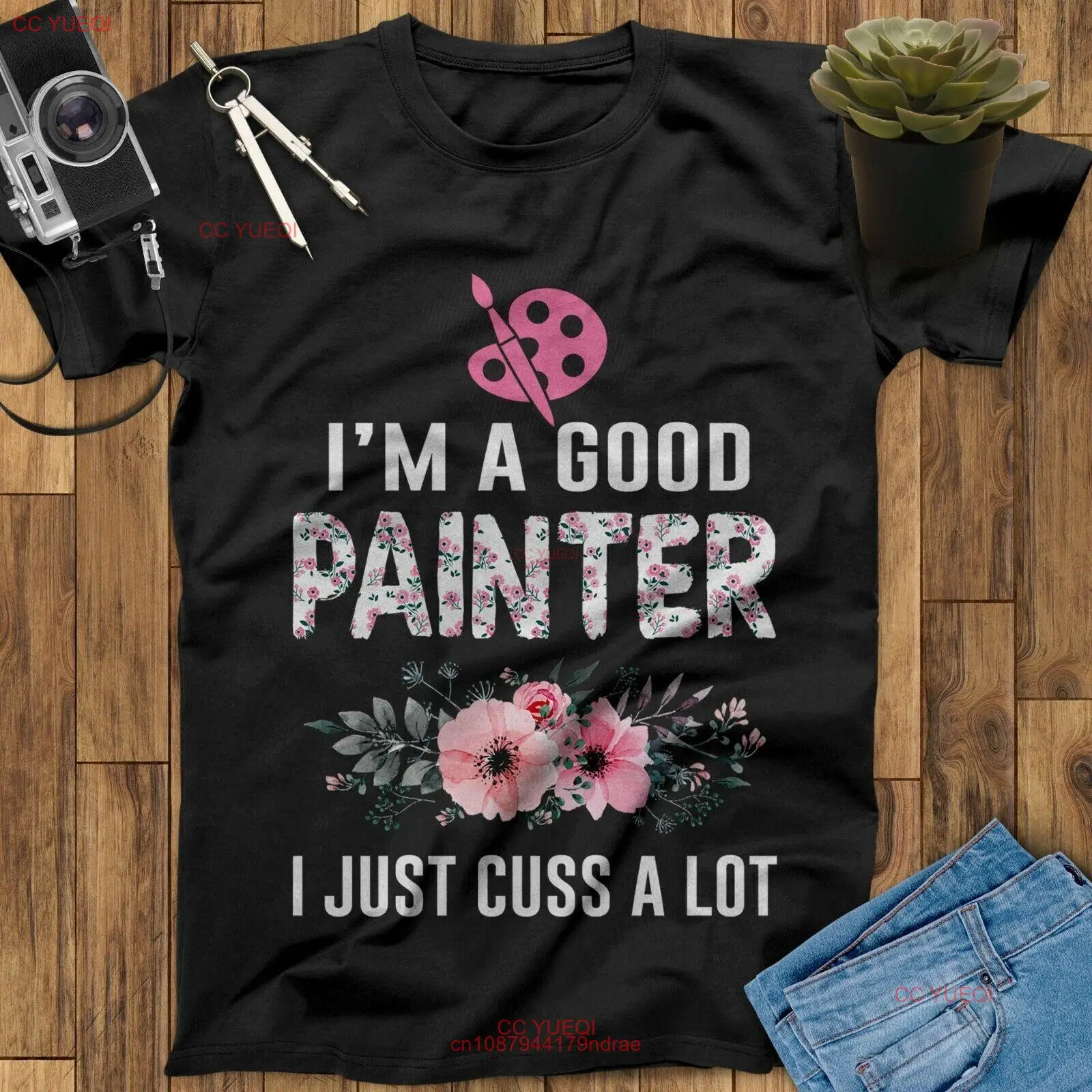 Я хороший художник, просто кукла, много картин, искусственная картина, футболка для учеников Я хороший художник, просто кукла, много картин, искусственная картина, футболка для учеников