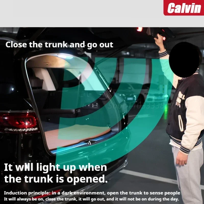 Trunk Car Sensor Light For Seagull atto 1 3 mini USB Rechargeable Automatic Induction Light Bar Magnetic Maual Sensing Mode Lamp