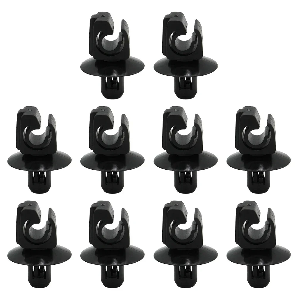 Easy Installation and Custom Fit For Ford Rear Brake Line Hose Pipe Clips Black Holder Fastener Fixing Set of 10