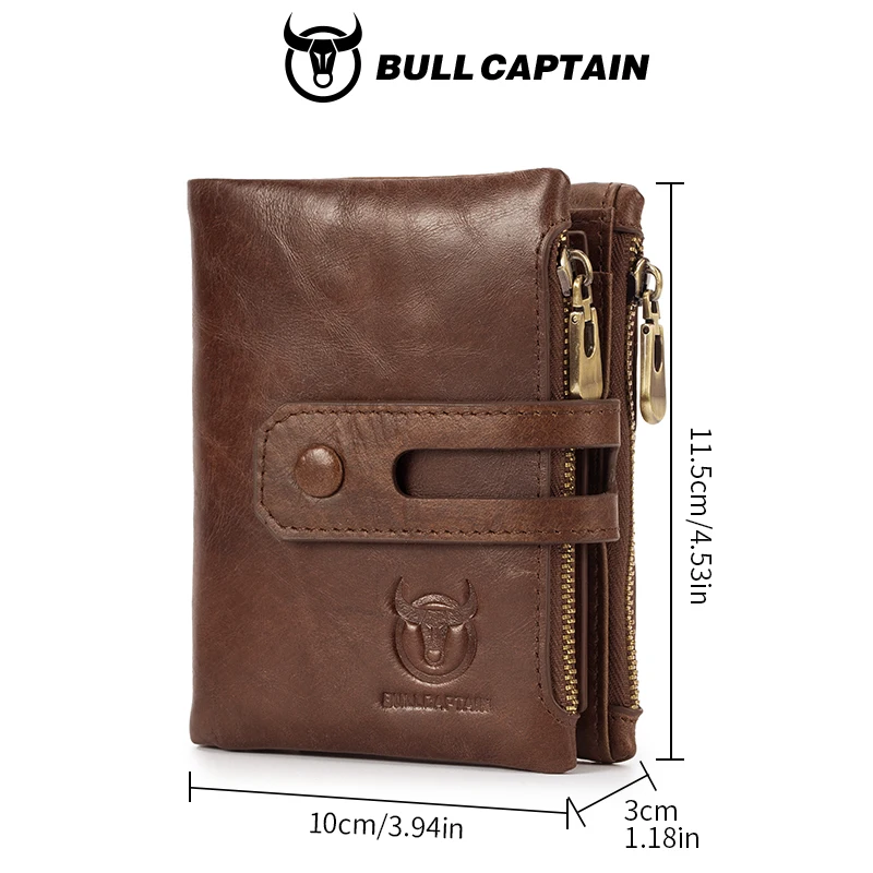 Genuine Leather Men's Wallet, Vertical Style, Casual Short Style, Multifunctional Photo Album, Driver's License Holder, First-Layer Cowhide Wallet, Large Capacity Coin Purse