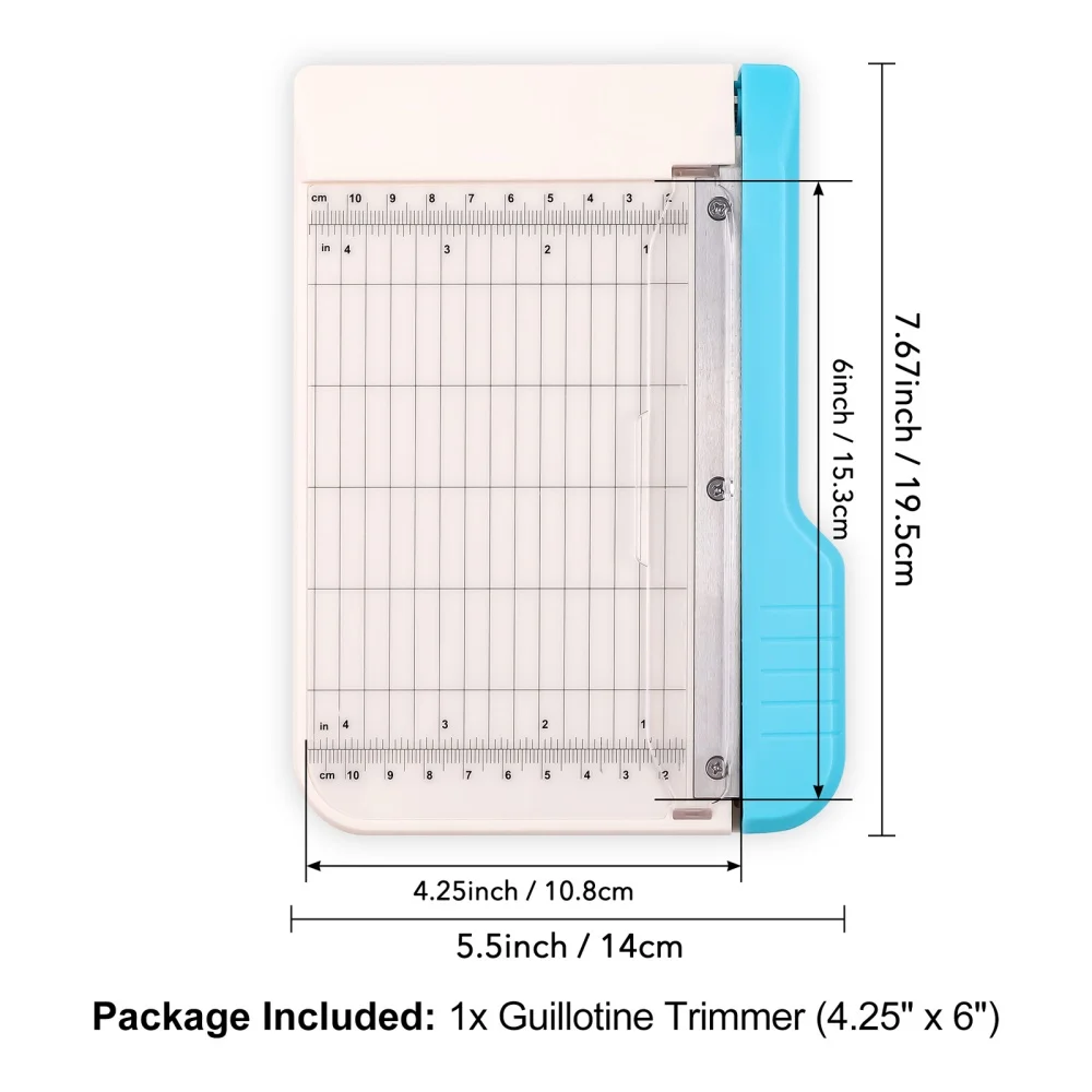 [Papierschneider, Schneidwerkzeug] 1 Stück Papierschneider – Fotoschneider, Schul- und Büroschneidewerkzeug 9"/6" Guillotine-Papierschneider