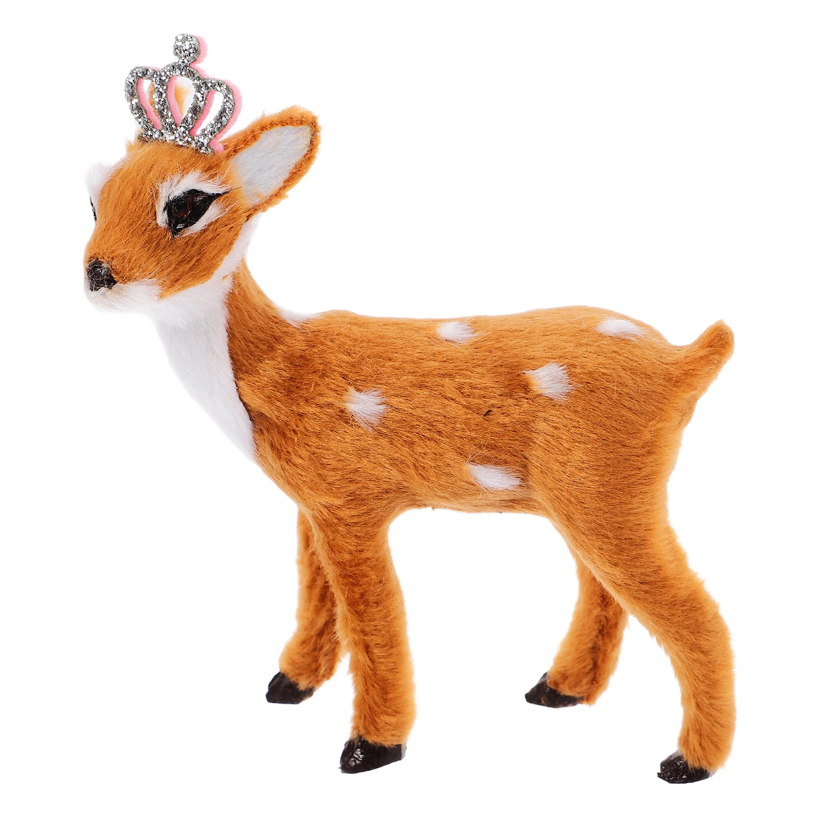 

Cute Cloth Reindeer Decoration Christmas Deer Figurines for Table Top Decorations Festive Elk Statues Living Room Bedroom Office