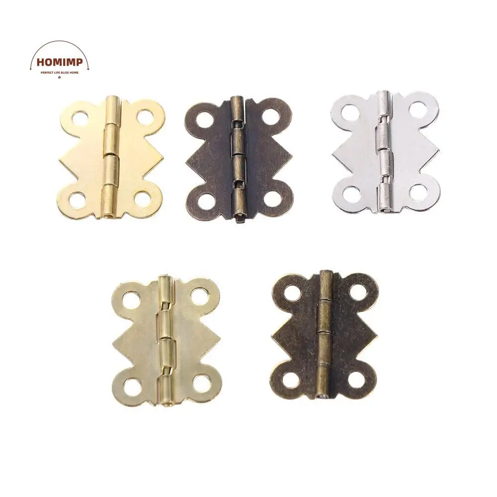 

10Pcs Vintage Cabinet Butterfly Hinge Antique with screw Jewellery Box Hinge Decorative Bronze Butterfly Door Hinge Wine Case