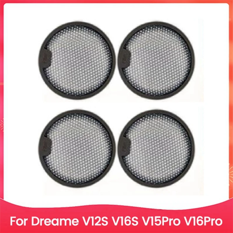 A03F HEPA Filter Replacement for Dreame V12S V16S V15Pro V16Pro Vacuum Cleaners, 4 Pack Washable Vacuum Filters