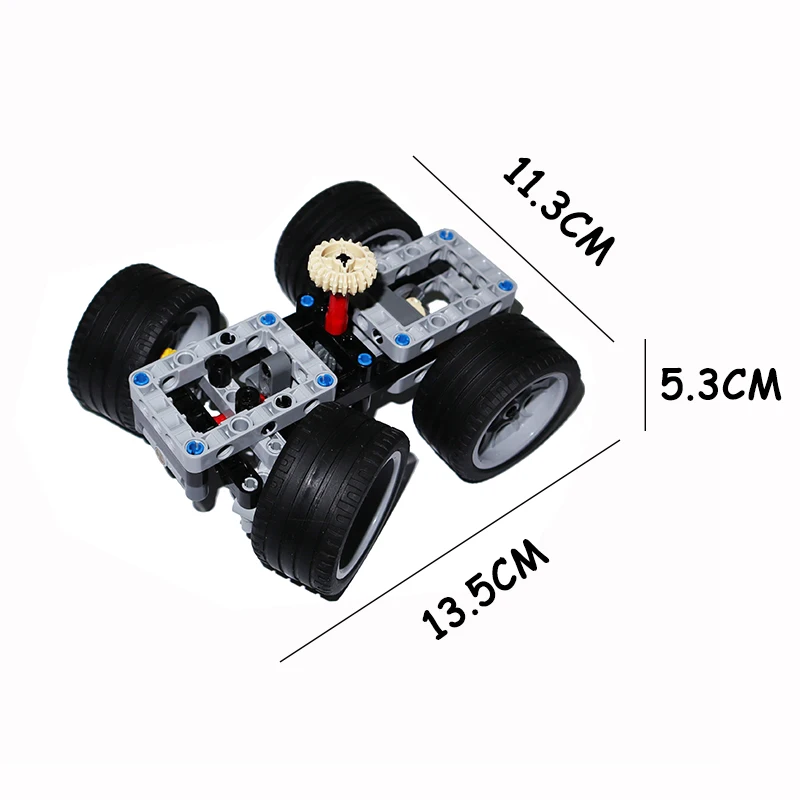 Fai da te tecnico auto Building Block meccanico sport auto telaio embrione-riprogettazione parti MOC differenziale Gear costruzione mattoni