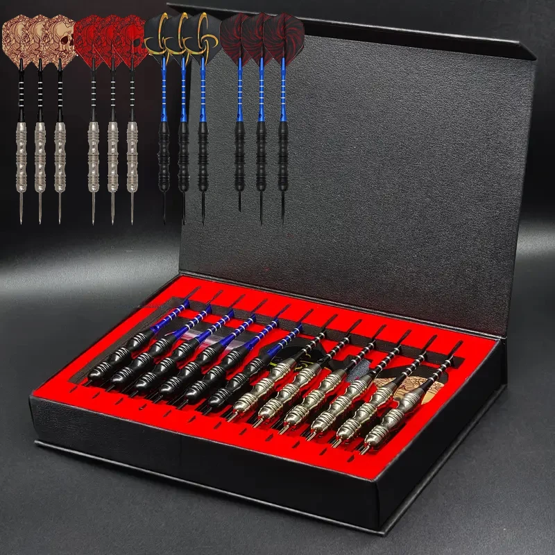 

Professional Steel Tip Darts Set - Metal Tip Darts with Colorful Aluminum Shafts,Flights & Protectors - Dart Accessories Kit