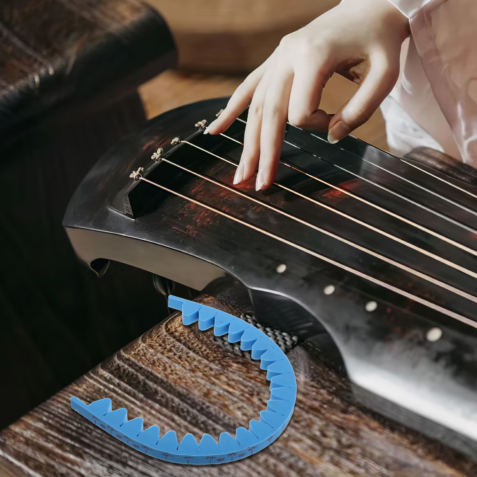 Guzheng كتم حزام الحد من الضوضاء تصميم خاص أداة تخفيف الصوت شريط إسفنجي ممارسة هادئة ملحق للمبتدئين #5