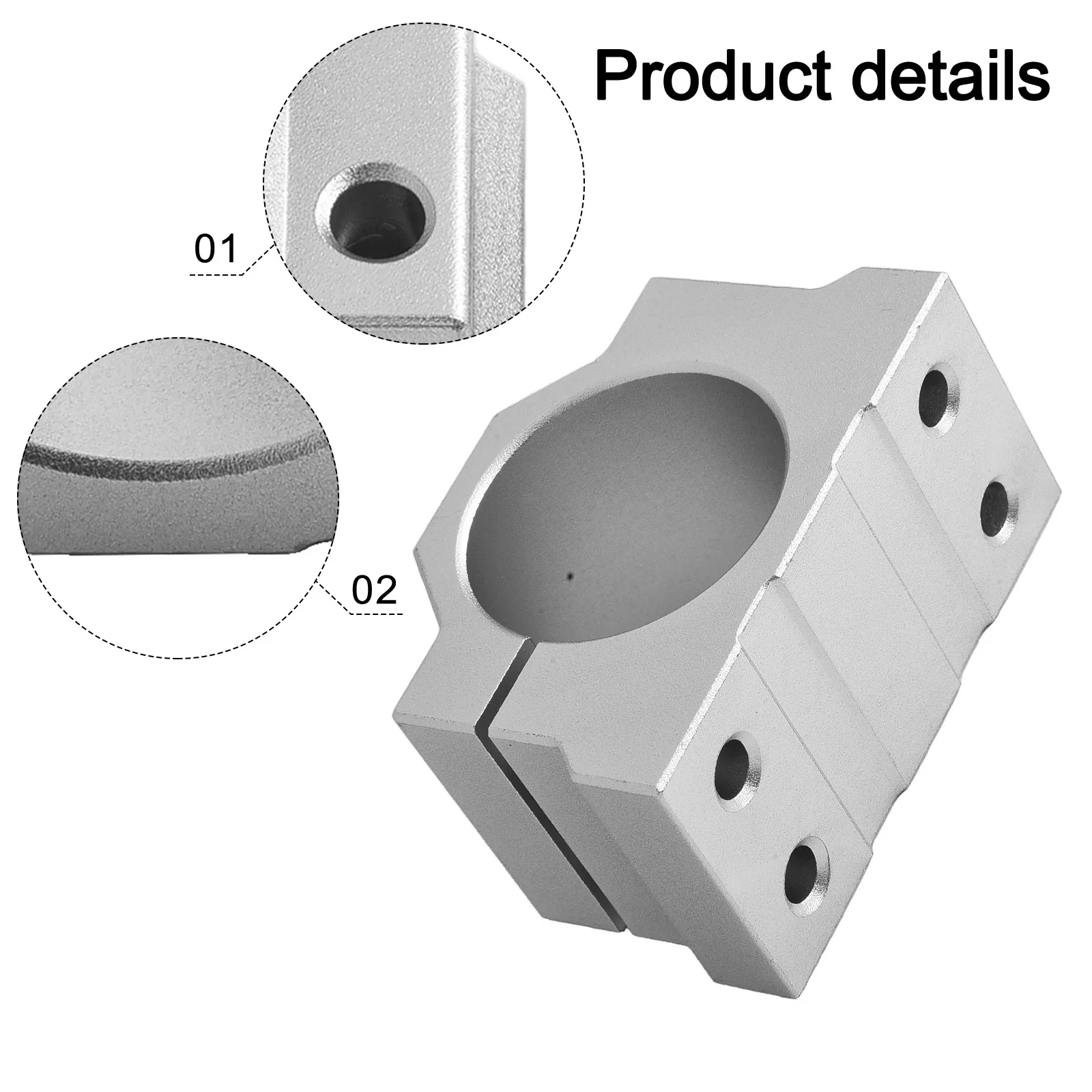 

Aluminum Spindle Motor Bracket Abrasive Tool Aluminum Fixing Base CNC Motor Clamp Exterior Sandblasting Treatment