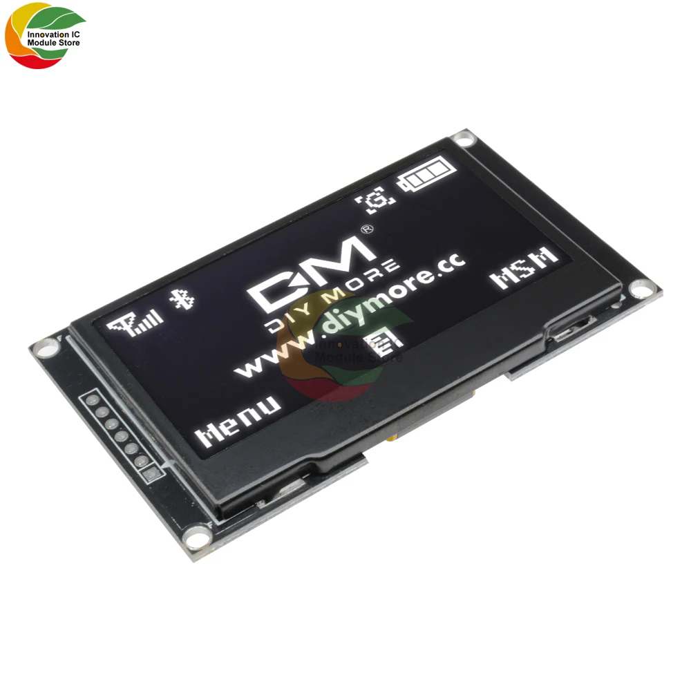 Tela LCD Digital OLED para Arduino, Módulo de Exibição Branca, Placa C51, DIY Eletrônico, Branco, SSD1309, STM32, 128x64, 2.42"