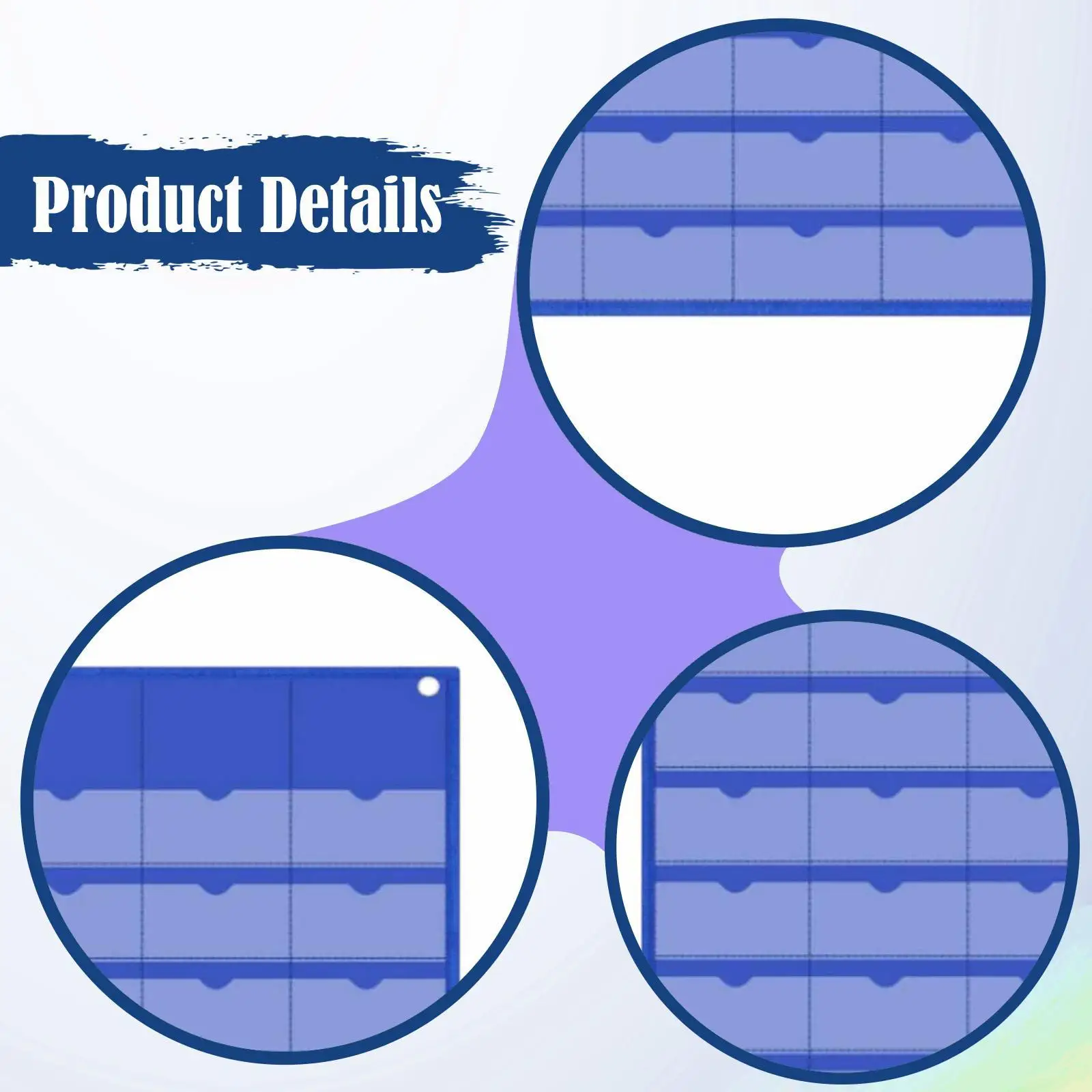 กระเป๋าจัดระเบียบอเนกประสงค์ ที่ใส่เครื่องคิดเลข ผ้าอ็อกซ์ฟอร์ด ช่องใส่การ์ด 36 ช่อง สำหรับจัดเก็บของใช้ในบ้าน หอพัก ตู้เสื้อผ้า ผนัง ประตู