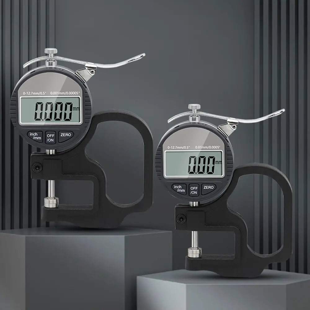 

0.01/0.001mm Electronic Thickness Gauge Range 0-12.7mm LCD Screen Display Digital Thickness Tester High Precision Portable