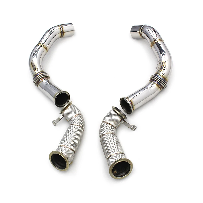 

BSK Ready to Ship Exhaust Header Downpipe Muffler for M5 F90 M8 F9X 4.4T 2018-2023 SS304 Free Flow Pipe Exhaust System