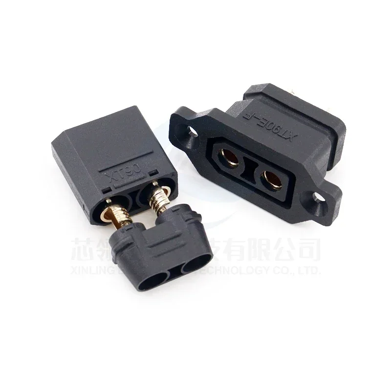 XT90E-F lithium battery charging port plug with fixed base XT90 electric vehicle model aircraft ESC male and female connector