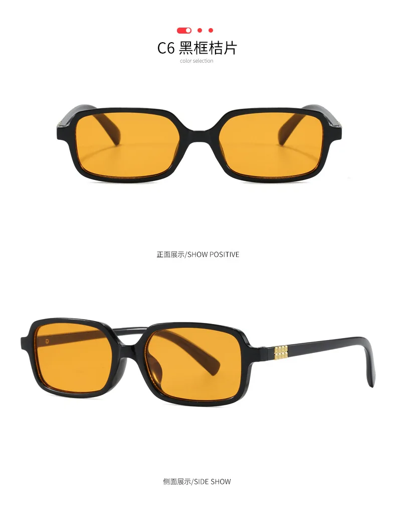 Luxuriöse Rechteck Sonnenbrille Frauen Oval Vintage Marke Designer Quadrat Sonnenbrille Männer Shades Weibliche Brillen – Detail 10