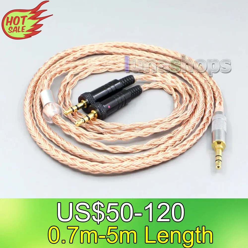 

LN006751 2.5mm 3.5mm XLR Balanced 16 Core 99% 7N OCC Earphone Cable For Sony MDR-Z1R MDR-Z7 MDR-Z7M2 With Screw To Fix