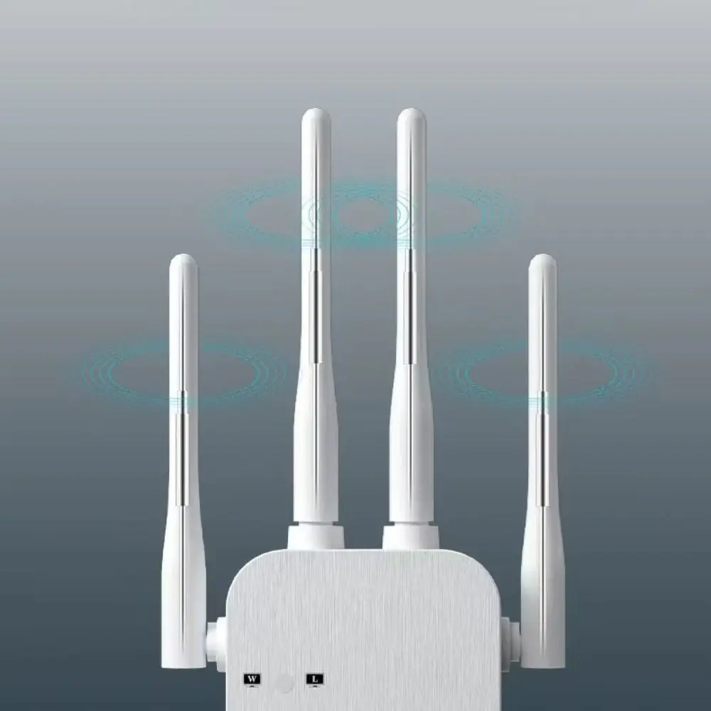 

Прочный 4-антенный повторитель Wi-Fi, высокоскоростной двухдиапазонный удлинитель Wi-Fi, рассеивание тепла, стабильный сетевой усилитель для офиса