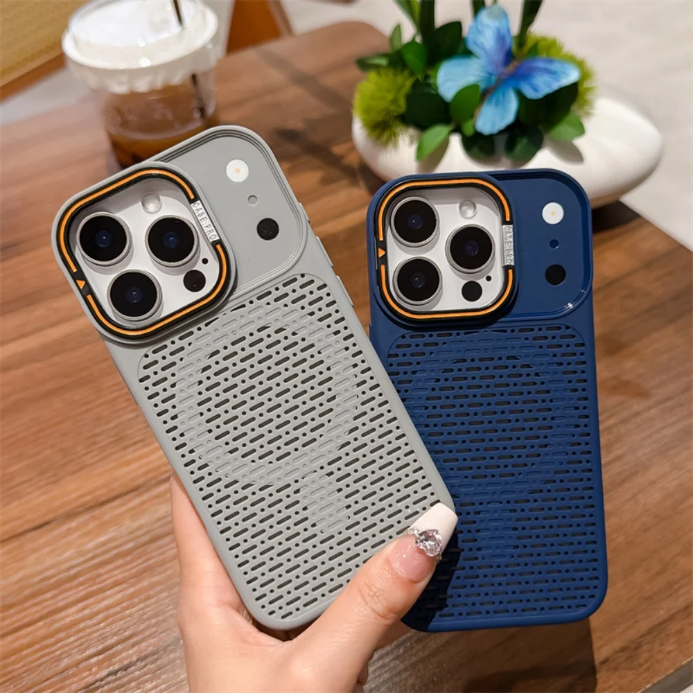 Magnetic MagSafe Case with Lens Stand for iPhone 11-17 Pro Max