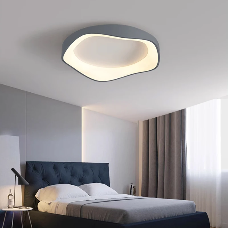 Modern LED ceiling lamp circular black white gray flower -shaped lamp living room restaurant bedroom learning lighting decoratio