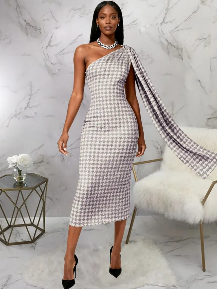 

Африканские платья для женщин, элегантное весенне-летнее платье миди на одно плечо Dashiki, женская традиционная африканская одежда Fairy Dreaes