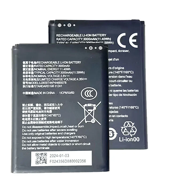 Replacement Li3830T44P4h665078 U10S-A2-T2 Battery For ZTE U10S PRO Wifi 6G Wifi6 Portable Wireless Router Batteria Batteries