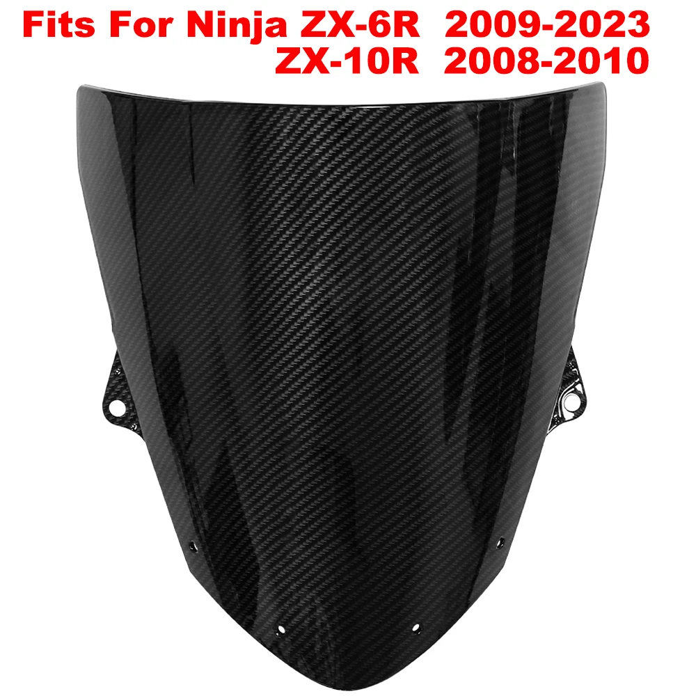 

Windscreen Windshield For Kawasaki Ninja ZX-6R ZX6R ZX636 ZX600 2009-2023 ZX-10R ZX1000 2008-2010 Carbon Fiber Look Wind Cowling