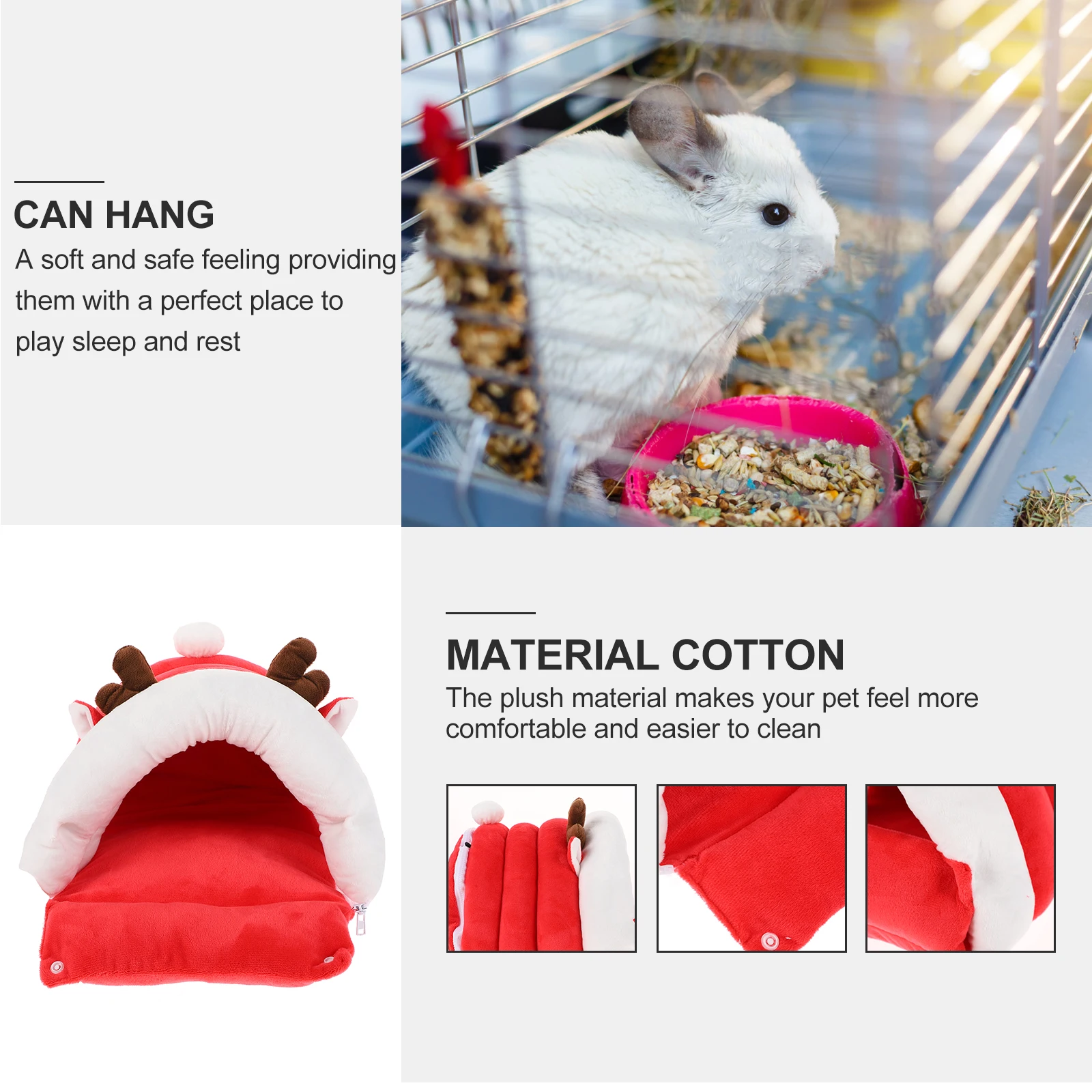 

Cozy Warm Hamster Nest Bed House For Small Pets Soft Pet Sleeping Cave Comfortable Winter Pet Bed Hamster Supplies Squirrel Mice