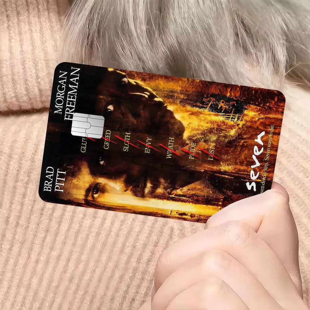 Seven Se7en Movie Anime Front Cover Film Sticker Skin For Credit Debit Card Small Large Chip