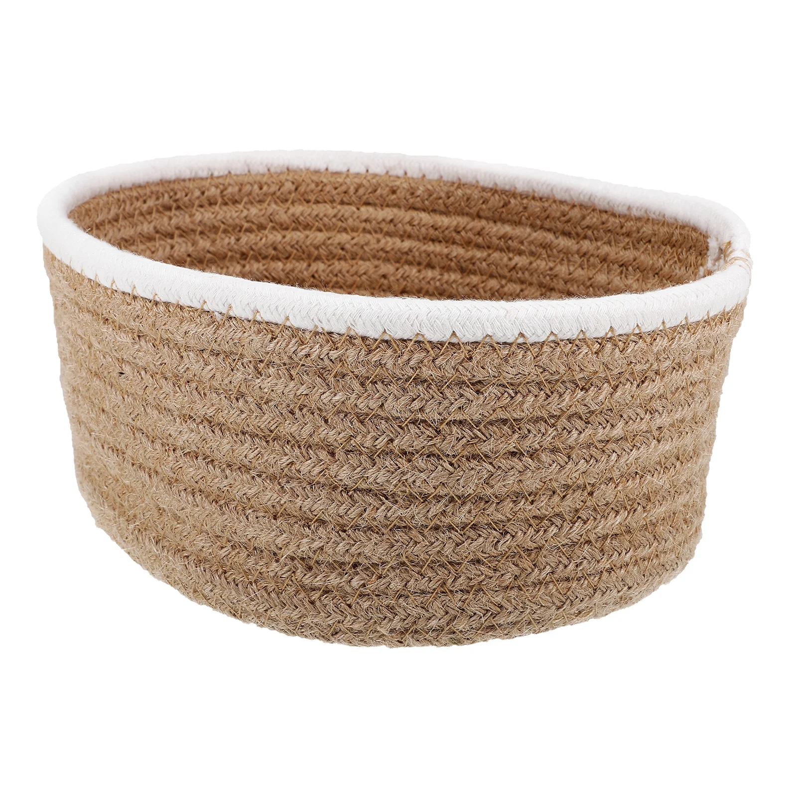 

Cotton Rope Woven Basket Medium Size Round Shape Desktop Organizer Snack Storage Baskets Home Supplies