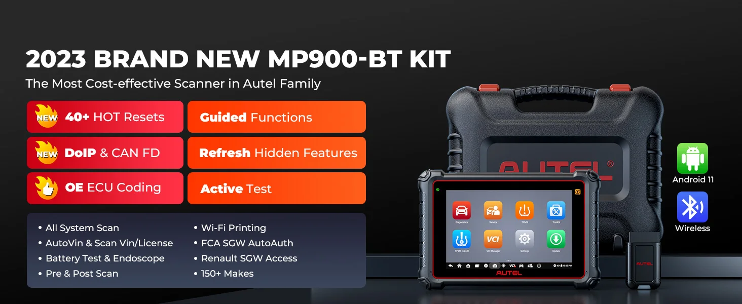 Autel maxipro MP900-BT kit diagnose tool mp900bt doip canfd ecu codierung bidirektion ales automotive scan tool neuer von mp808bt pro – Detail 2