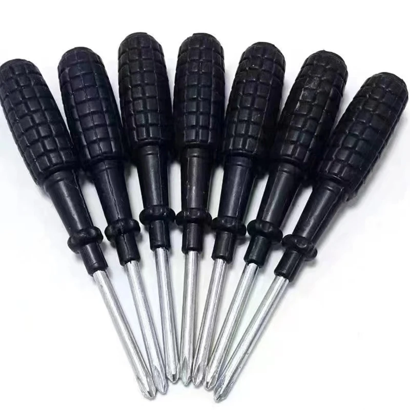  Black handle cross slotted simple screwdriver 4mm screwdriver furniture toy home appliance disassembly maintenance tool