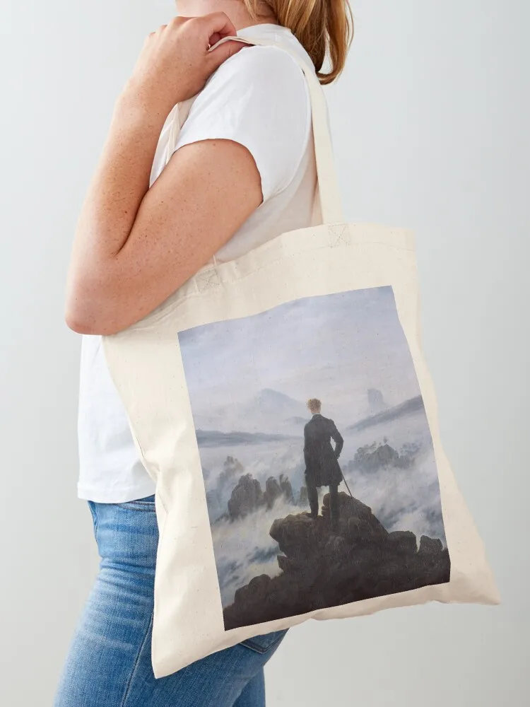 Wanderer above the Sea of Fog Tote Bag tote bag screen canvas tote bags Canvas Bag