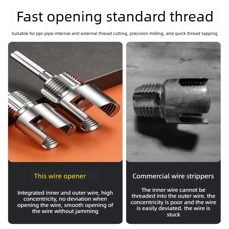 Integrated Wire Opener Inside and Outside The Water Pipe, Ppr Thread Tapping Tap Die