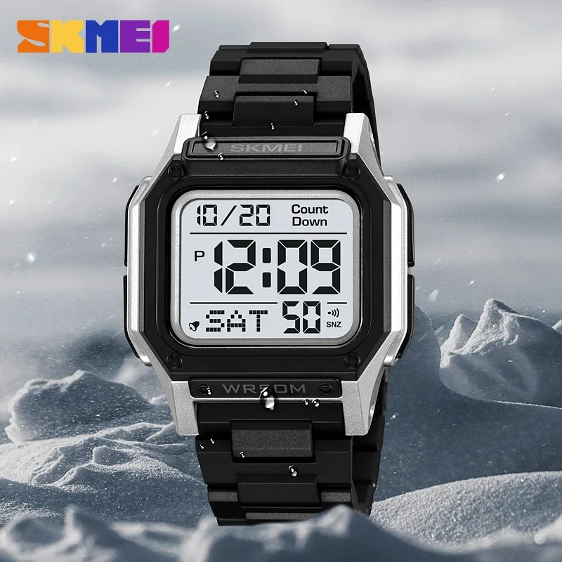 SKMEI 2264 Military Digital Sports Mens Wristwatches Electronic Shockproof Waterproof Watch for Men Countdown Reloj Masculino
