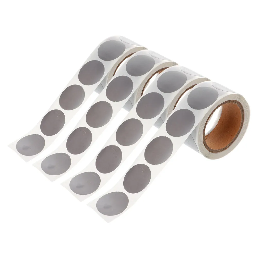 

Scratch Off Round Stickers Silver Metallic Self Adhesive Circle Labels for Interactive Cards Envelopes Jar Labels Garage