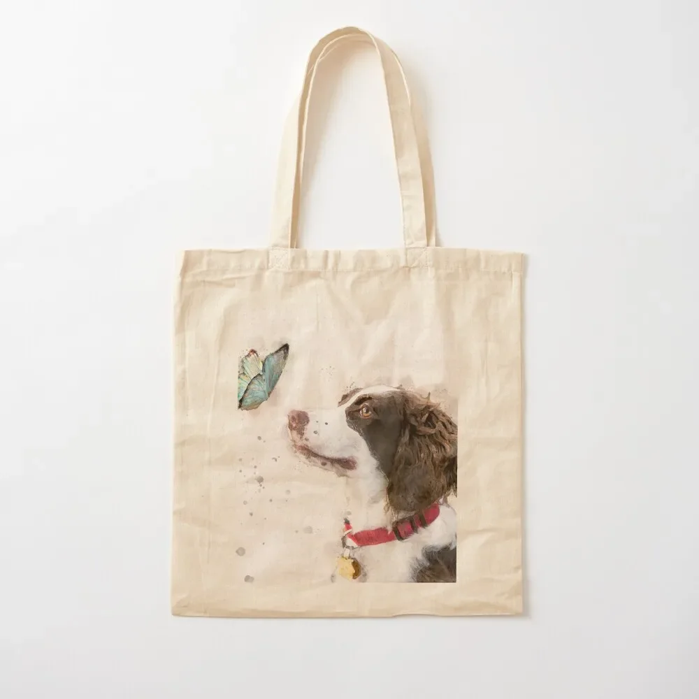 

English Springer Spaniel watercolor Tote Bag Women's shopping bag female bag tote university