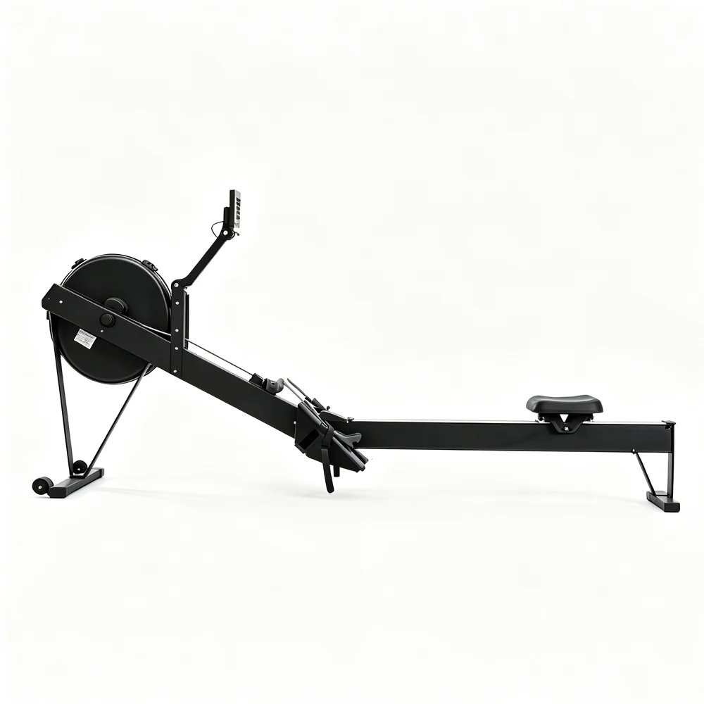 Home Gym Steel Rowing Machine 10 Levels Adjustable Resistance Commercial Use Workout Monitor Time Speed Calories Foldable 150kg