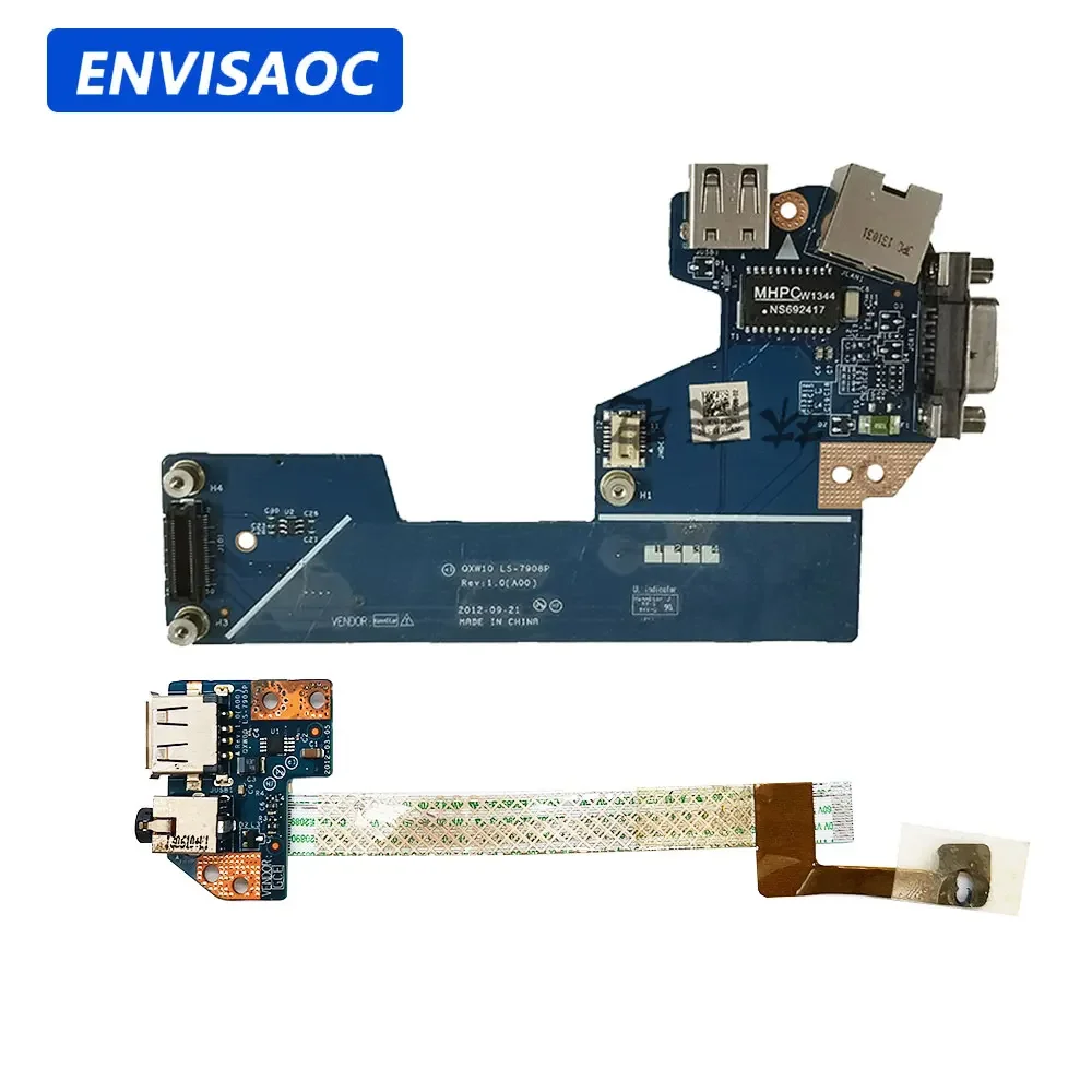 For Dell Latitude E5530 P28G laptop Card reader USB VGA RJ45 network audio headphone jack board LS-7908P 0826R6 LS-7905P 08DVRJ