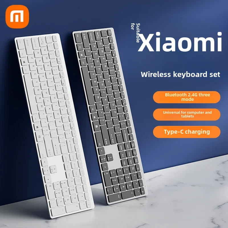 Wireless Bluetooth Keyboard Mouse Combo Silent Office Mouse For Laptop Extra Keyboard Suitable For Xiaomi