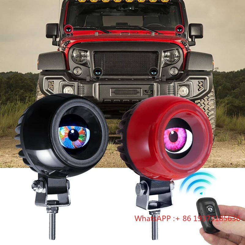 

Auto12V24V динамический ангел мигающая линза демон фара автомобиль украшенная атмосферным капсулом Ditch внедорожный автомобиль светодиодный свет с глазами дьявола