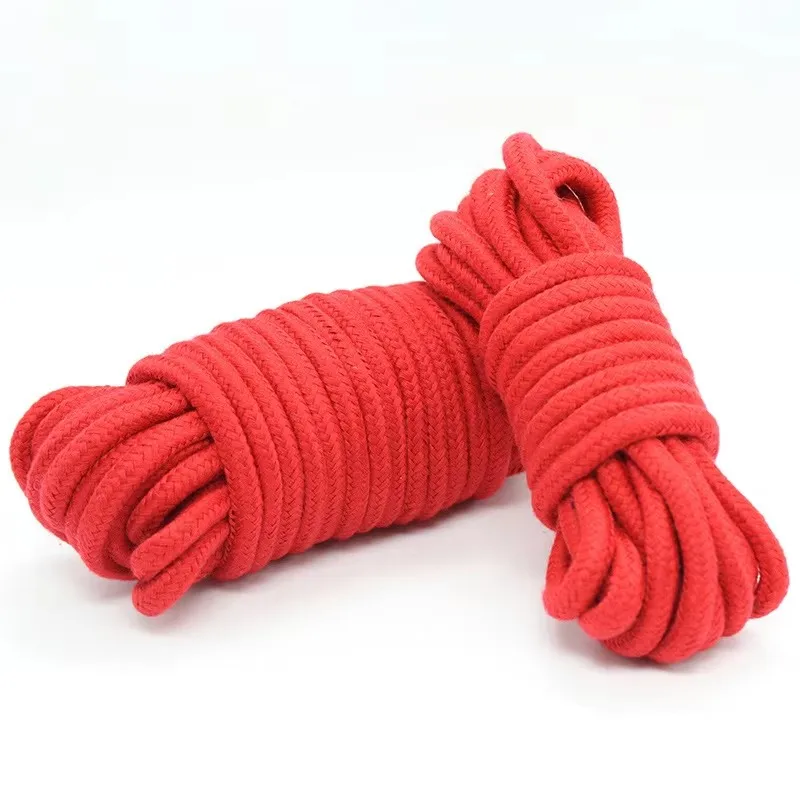 Cuerda de algodón de 5m/10m para juegos sexuales de adultos, productos BDSM para esclavos, cuerda suave de algodón para juegos de bondage, cuerda para atar, juguete sexual para juegos de rol.